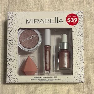 Two Illuminating Makeup Sets -Rose Gold